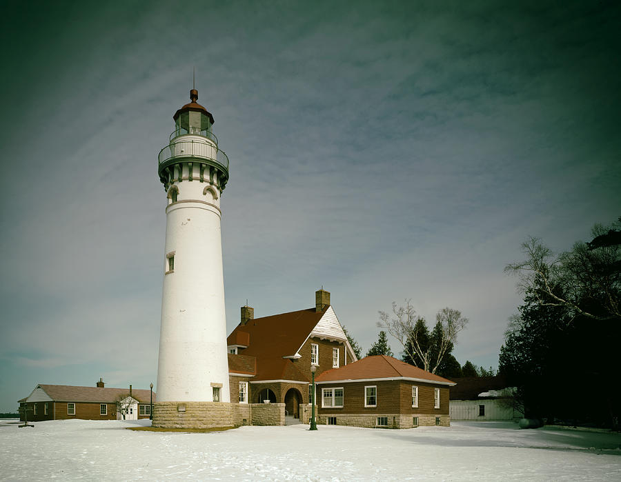 Seul Choix Point Lighthouse in Winter Photograph by Mountain Dreams