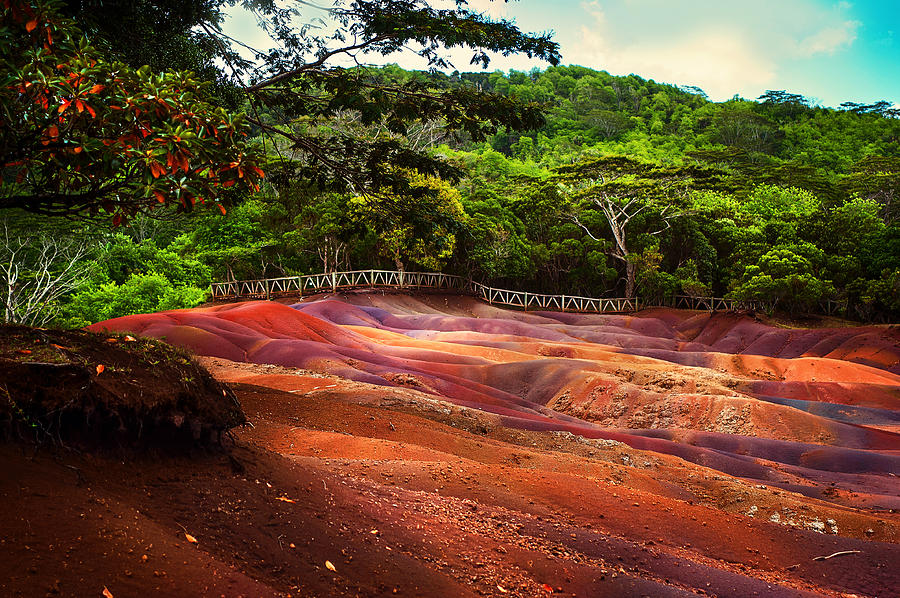 Seven Colored Earth in Chamarel 3. Mauritius Photograph by Jenny Rainbow