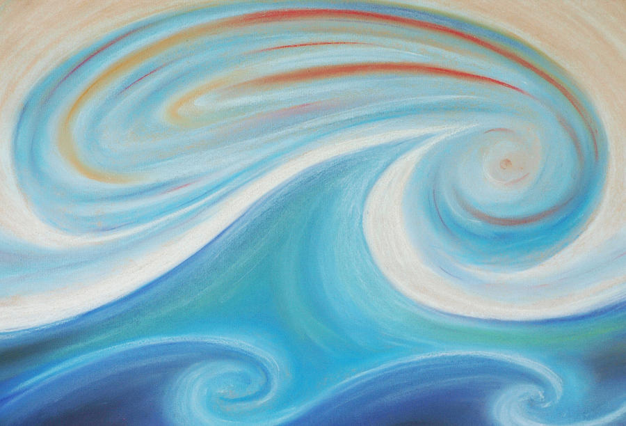 Abstract Pastel - Seven days of creation - The Second day by Pal Szeplaky
