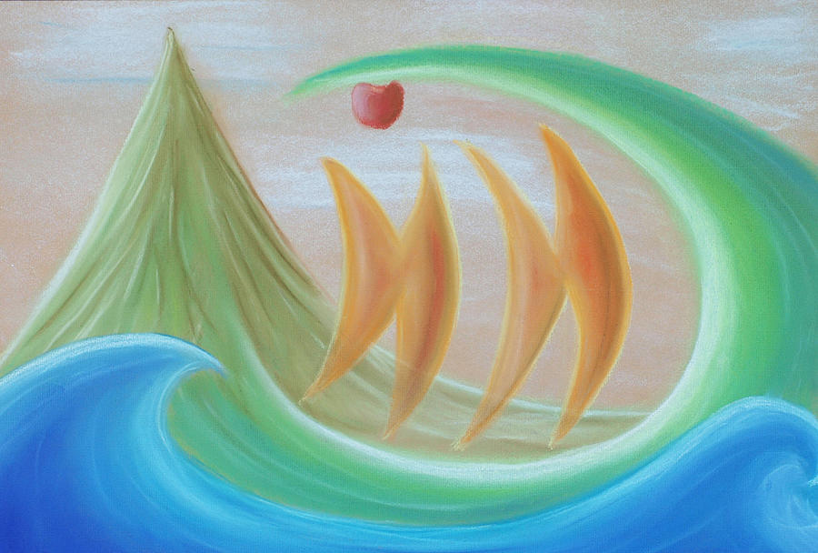 Abstract Pastel - Seven days of creation - The Sixth day by Pal Szeplaky