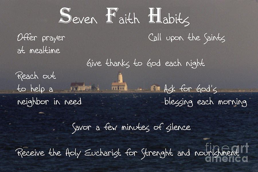 Seven Faith Habits Photograph by Sharon Elliott