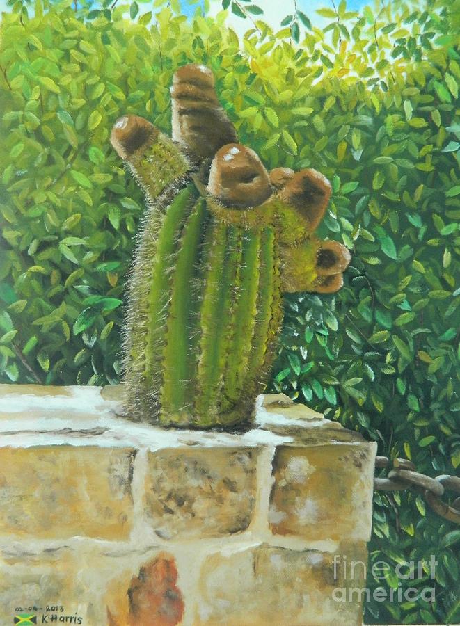 Seven Head Cactus Painting by Kenneth Harris