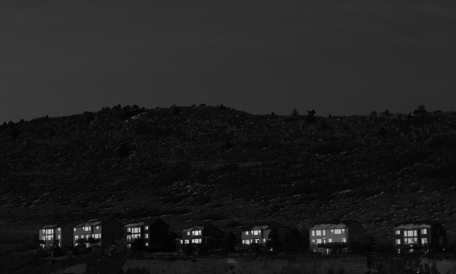 Seven Houses In a Row Photograph by Bill Wiebesiek