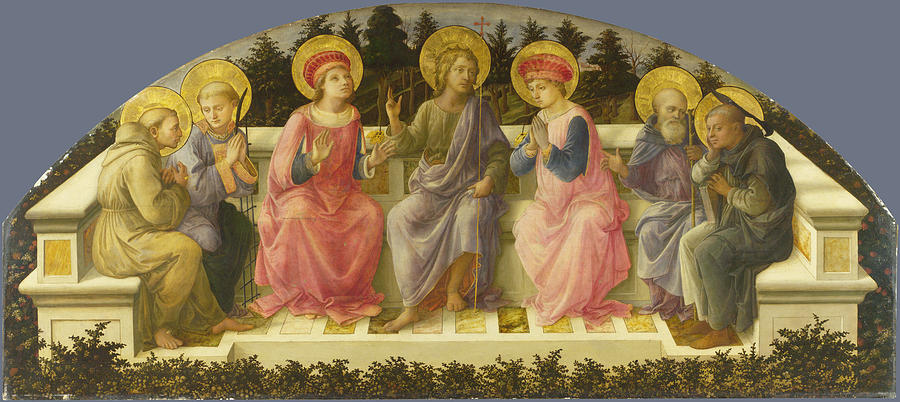 Fra Filippo Lippi Painting - Seven Saints by Fra Filippo Lippi