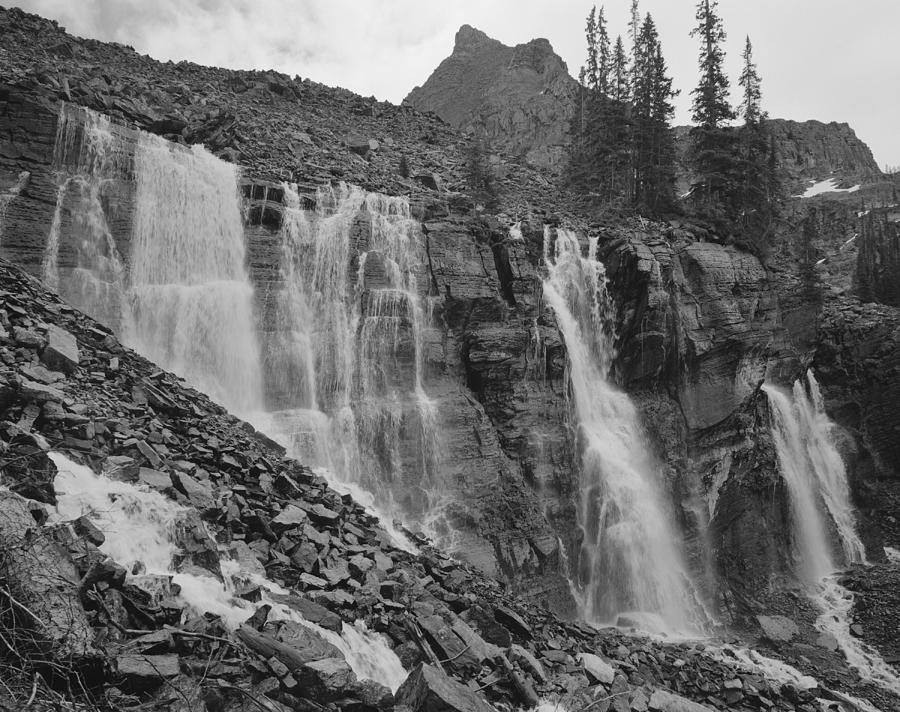203519-BW-Seven Veils Falls Photograph by Ed  Cooper Photography