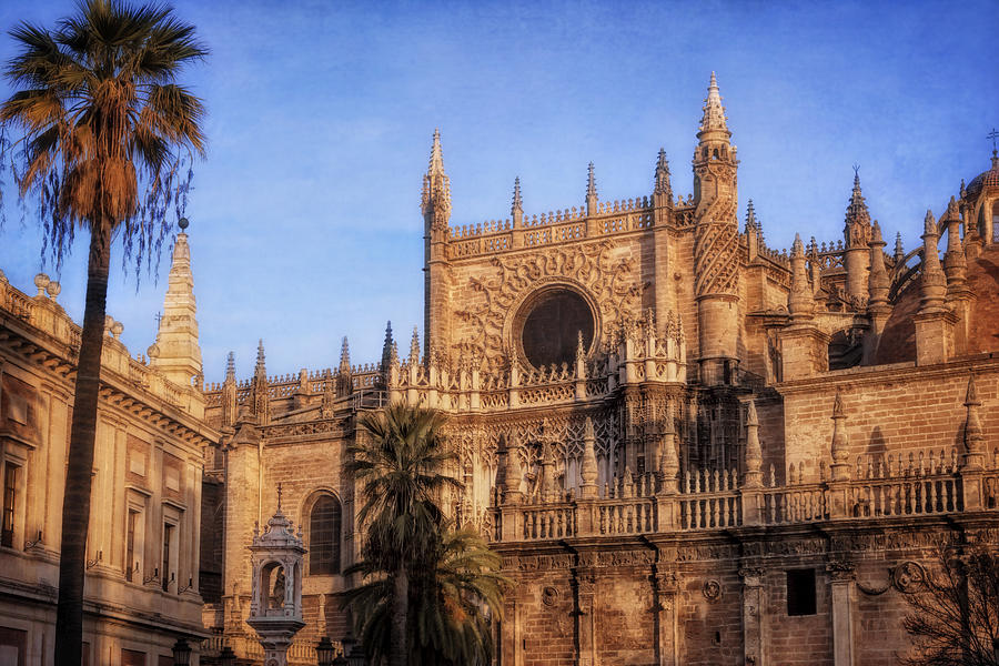 Architecture Photograph - Seville Cathedral Morning Light by Joan Carroll