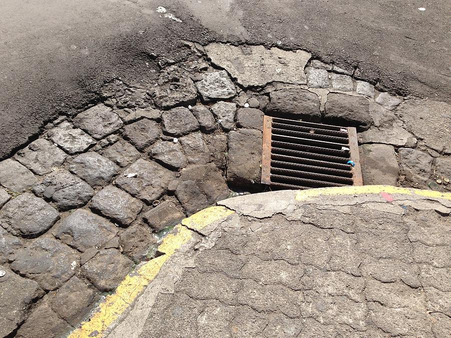 Sewer Photograph - Sewer and corner by Ron Torborg