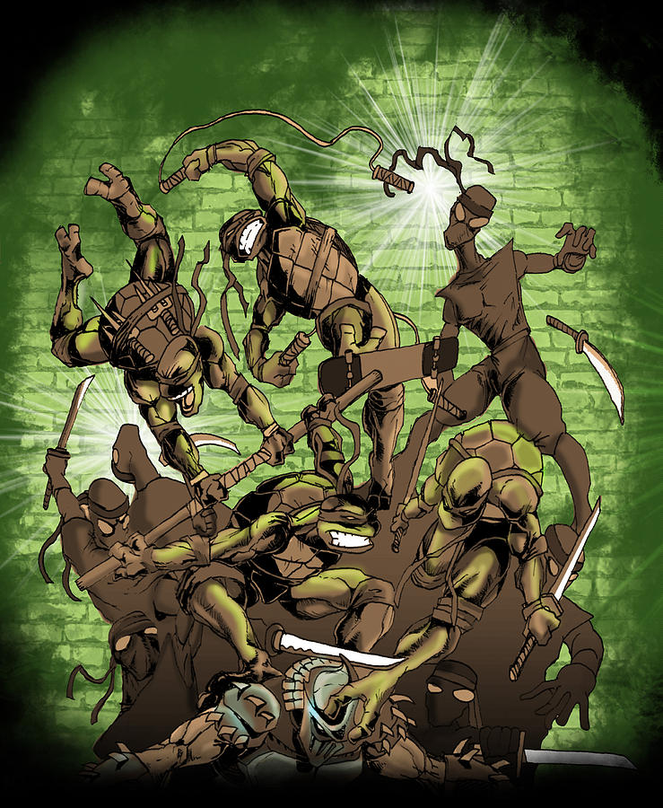 Teenage Mutant Ninja Turtles Digital Art - Sewer Rumble by Jason Kinsey
