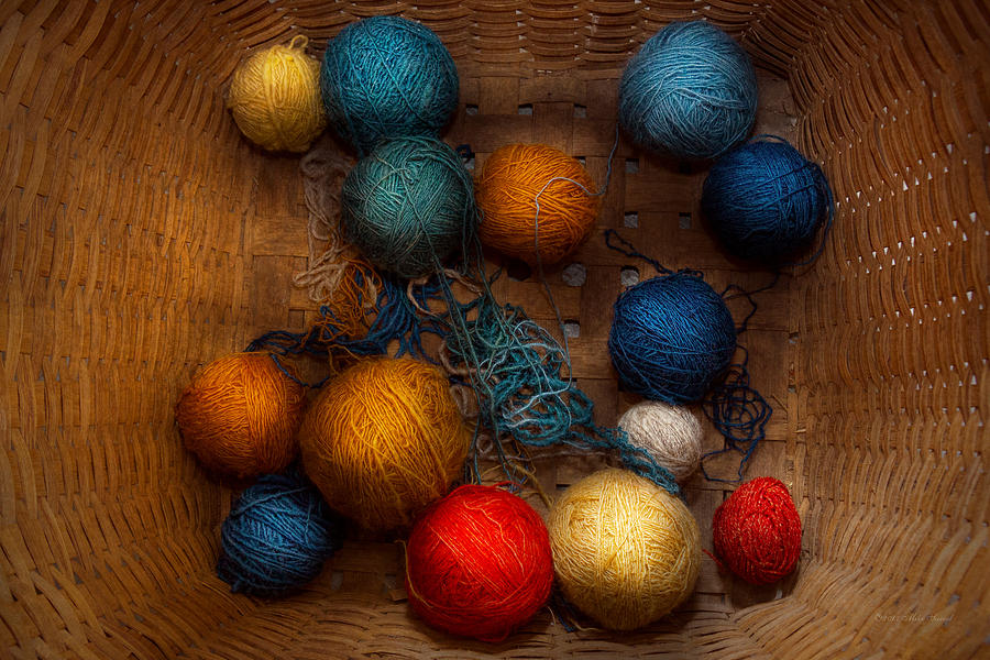 Yarn Photograph - Sewing - Knitting - Yarn For Cats by Mike Savad Yarn Photograph - Sewing - Knitting - Yarn For Cats by Mike Savad