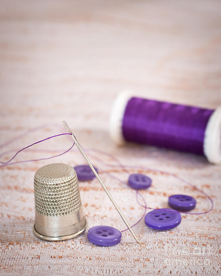 Vintage Photograph - Sewing Thimble by Amanda Elwell