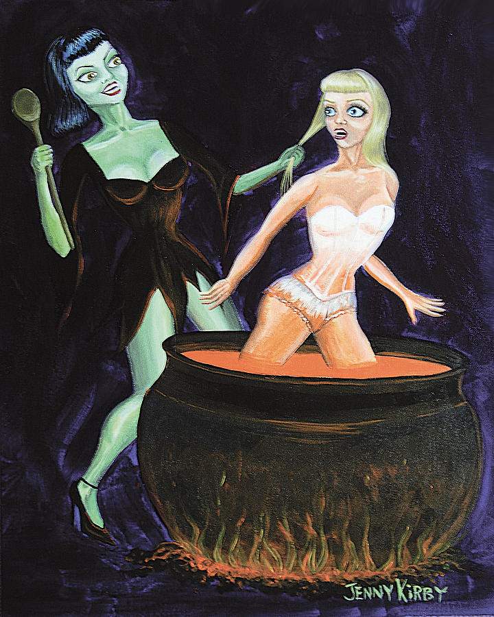 Halloween Painting - Sex Cauldron by Jenny Kirby