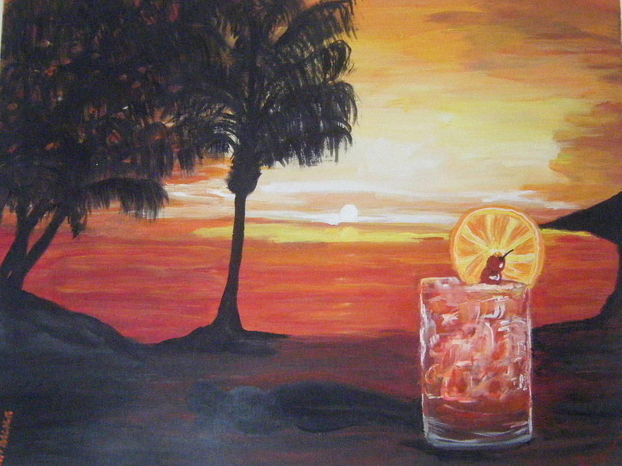 Sex on the Beach Cocktail Painting by Tami Farina - Fine Art America