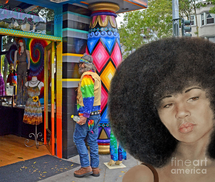 Sexy Aevin Dugas Holder of the Guinness Book of World Records for the Largest Afro Version III Photograph by Jim Fitzpatrick