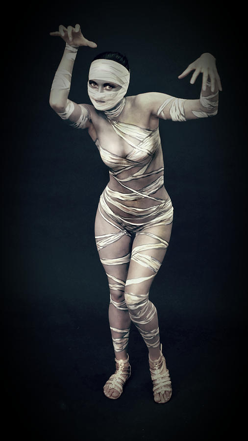 Body Paint Photograph - Sexy Mummy Girl by Edward Pollick