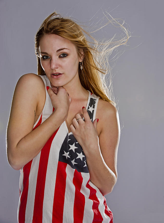 Sexy patriot Photograph by Jim Boardman