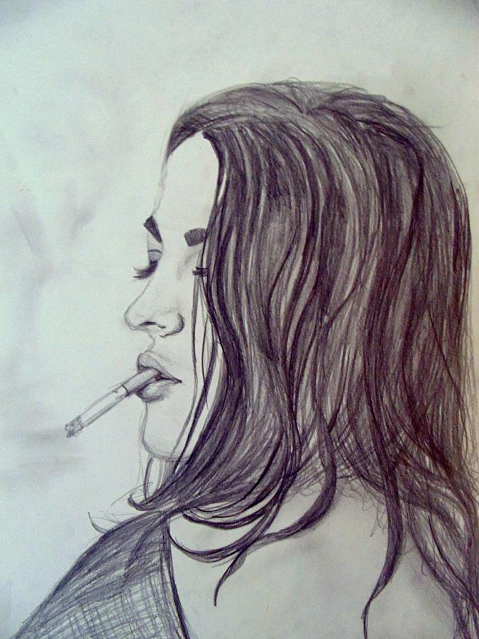 Girl Smoking by Adams08 on DeviantArt