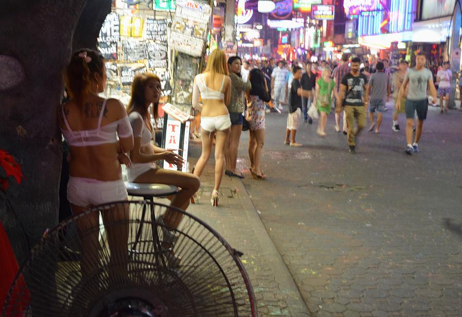 Sexy thai girls on Walking street scene, Pattaya Thailand Photograph by Gionnixxx