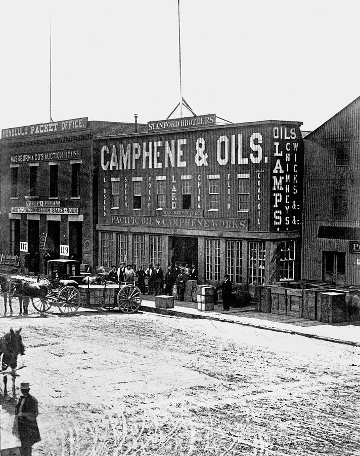 SF Pacific Oil And Camphene Work Photograph by Underwood Archives