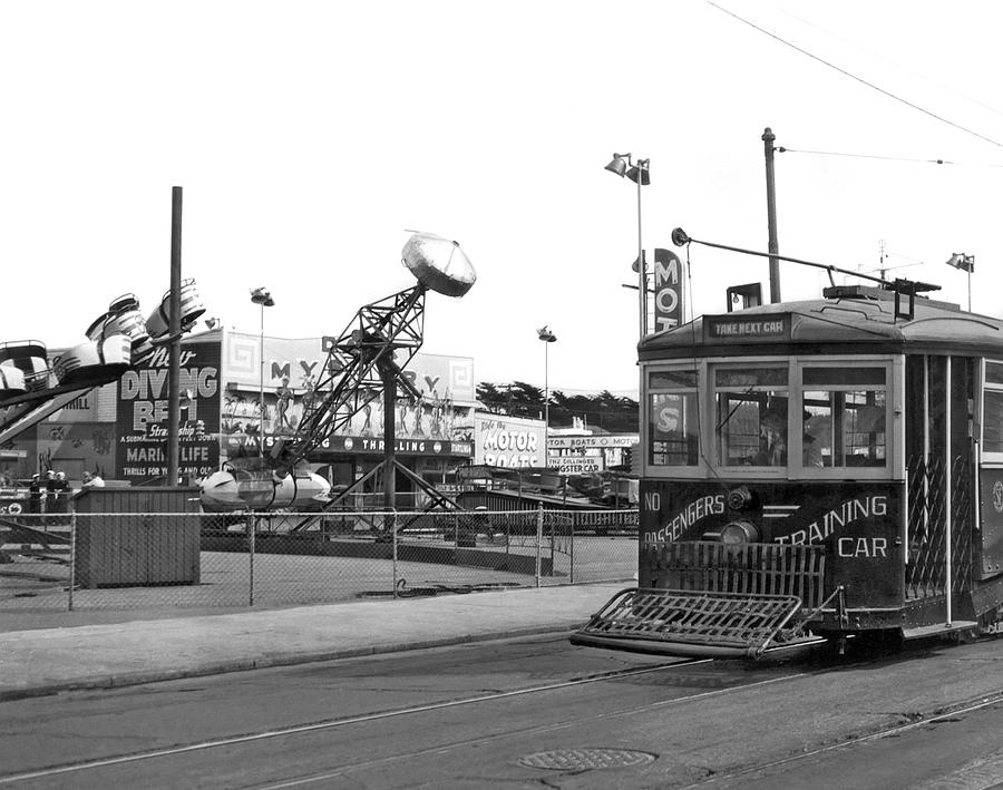 SF Streetcar At Playland Photograph by Underwood Archives