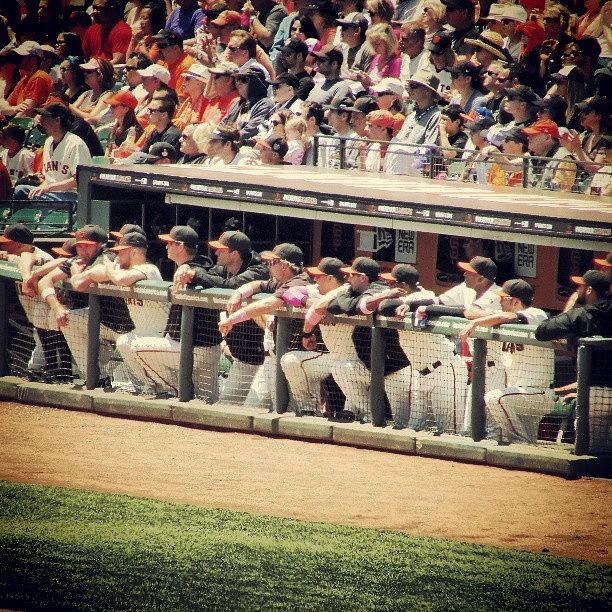 Baseball Photograph - #sfgiants #mlb #baseball #dugout by Jaime Reyes