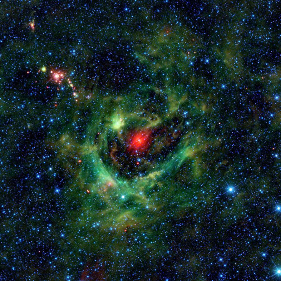 Space Photograph - Sh2-205 Nebula by Nasa/jpl-caltech/ucla/science Photo Library