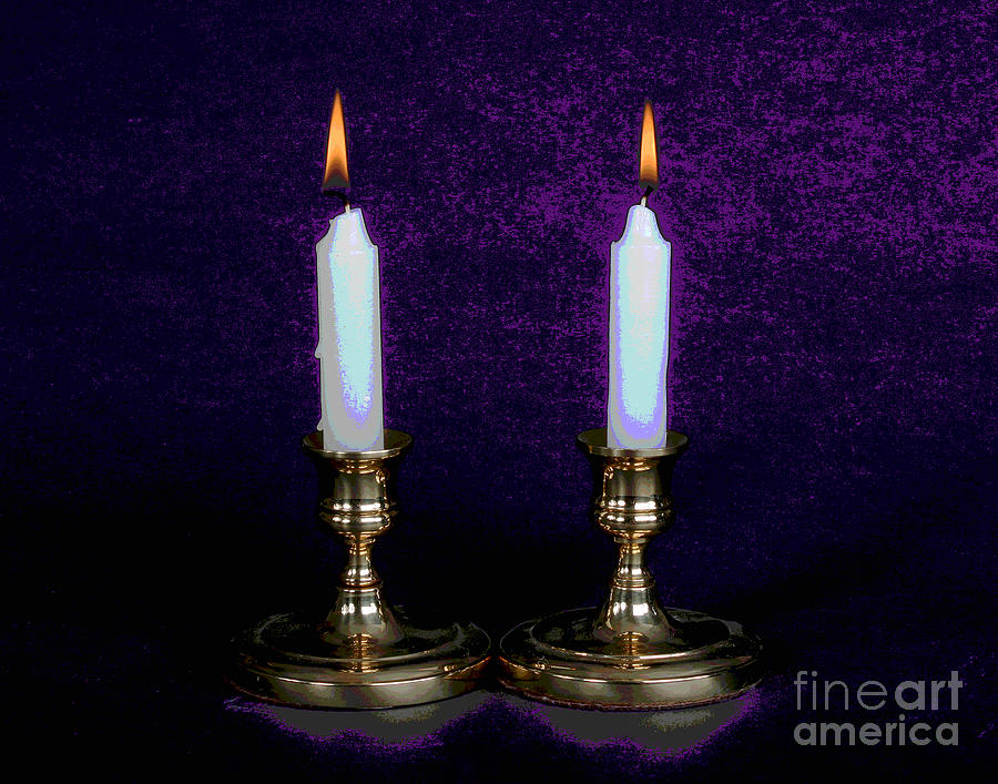 Shabbat Candles Photograph by Larry Oskin