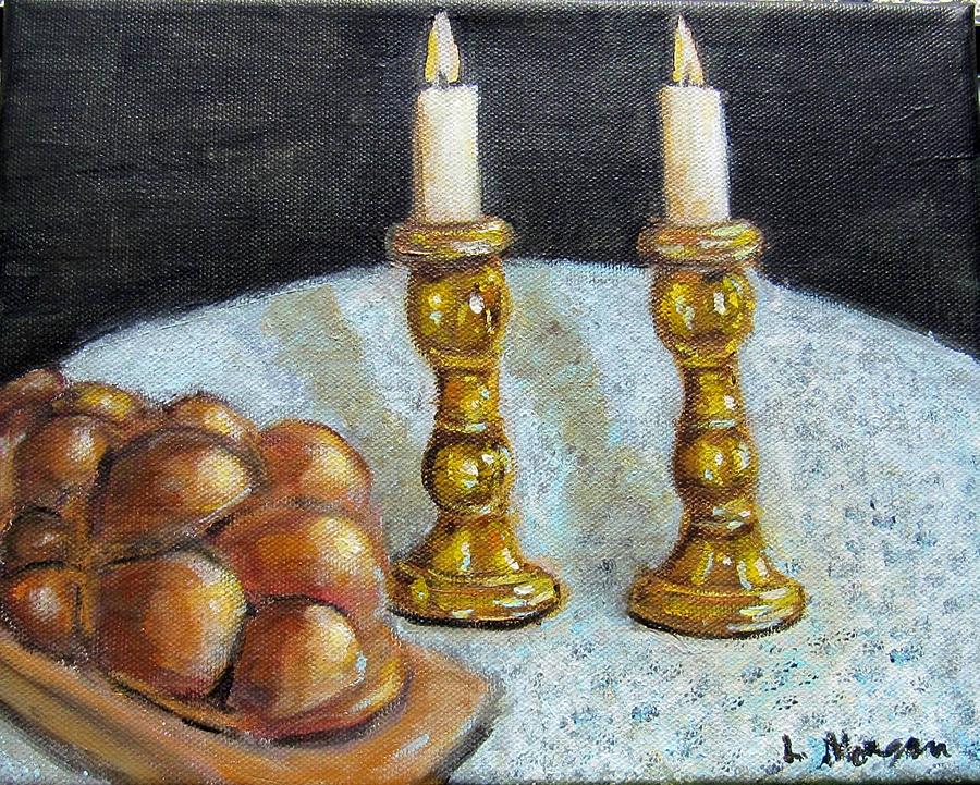 Shabbat Shalom Painting by Laurie Morgan