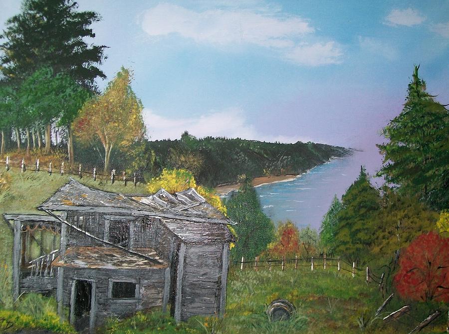 Shack By The Sea Painting