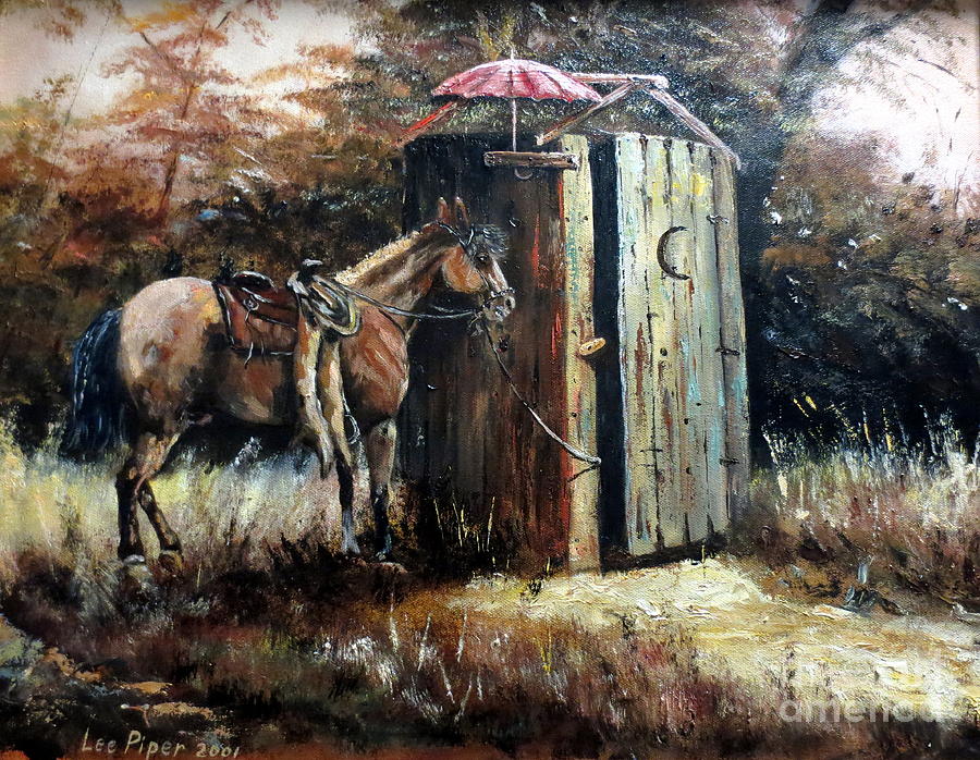 Nature Painting - Shade For My Horse by Lee Piper