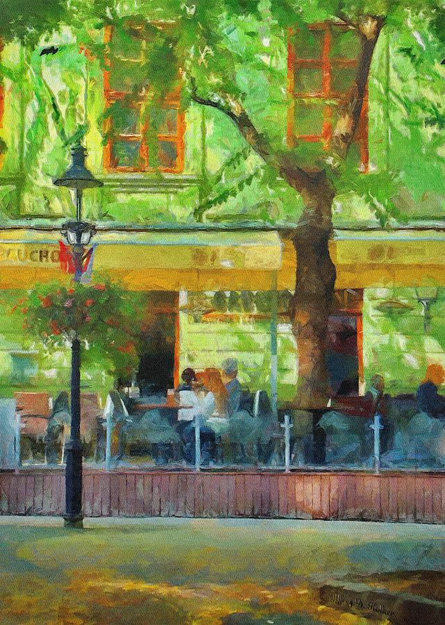 Shaded Cafe Painting by Jeffrey Kolker