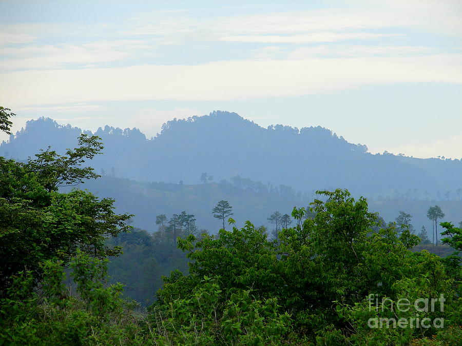 Mountain Photograph - Shades of Honduran Blue by Lew Davis