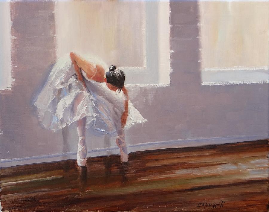Ballet Painting - Shades of Lavender by Laura Lee Zanghetti