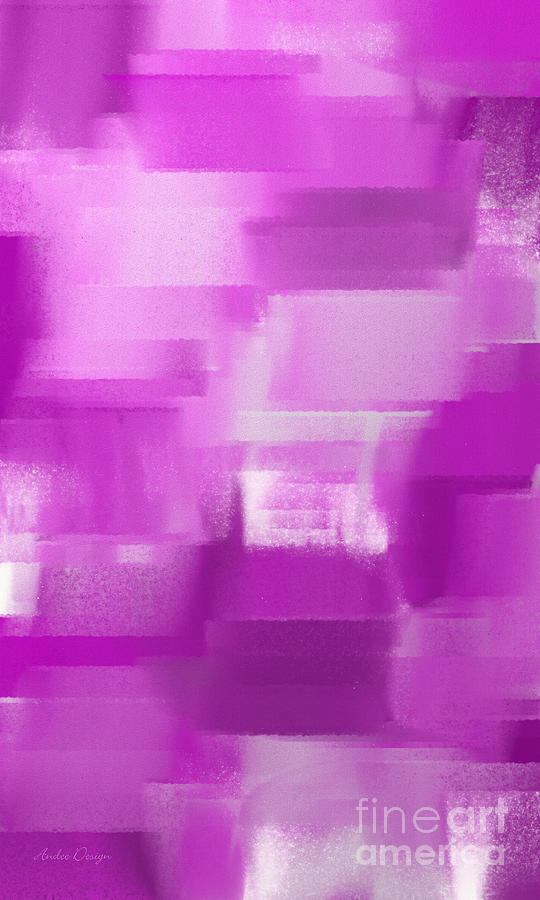 Shades Of Radiant Orchid Abstract Digital Art by Andee Design