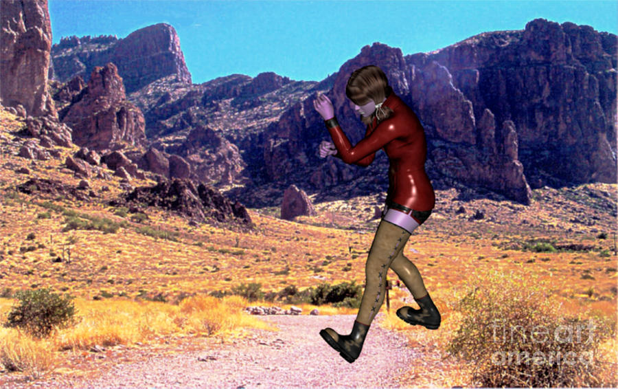 Shadow Boxing Woman Digital Art by Stanley Morganstein