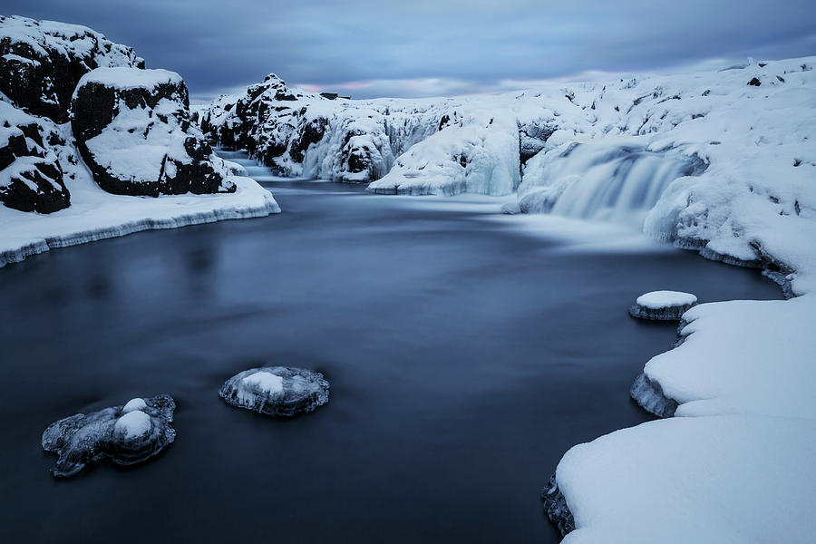 Waterfall Photograph - Shadow by Bragi Ingibergsson -