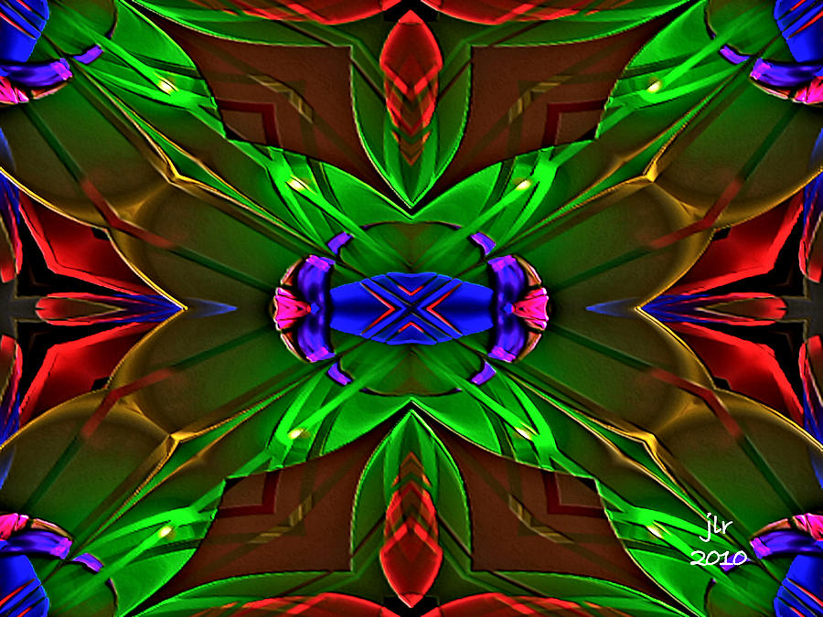 Fractal Digital Art - Shadow Fan by Janet Russell Fractal Digital Art - Shadow Fan by Janet Russell