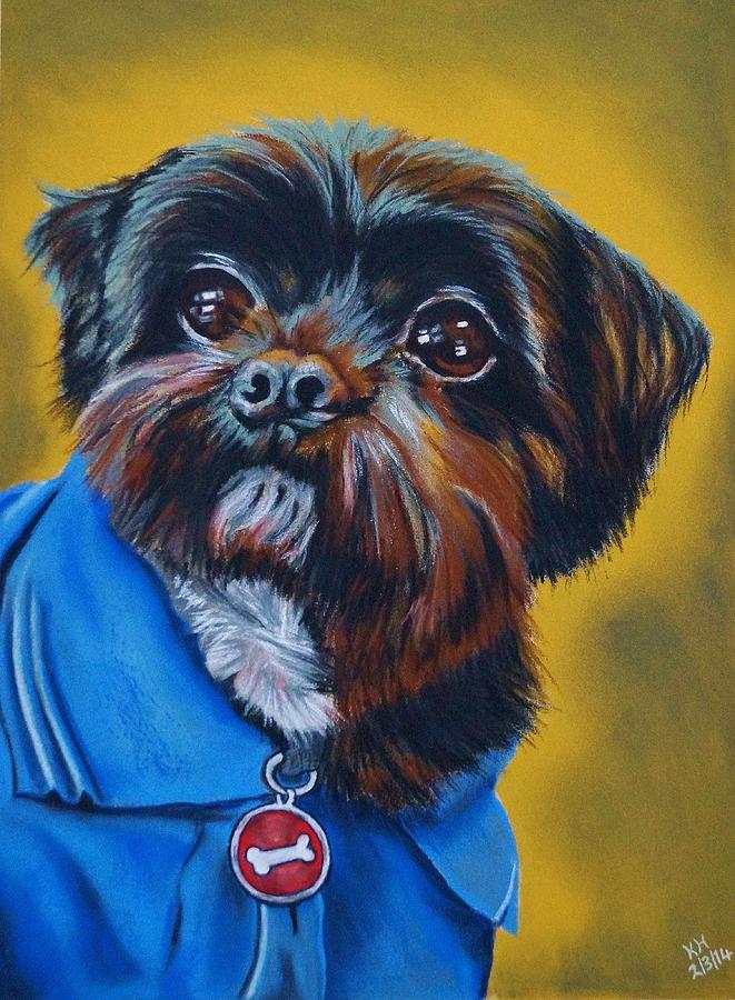 Dog Pastel - Shadow by Kevin Hubbard