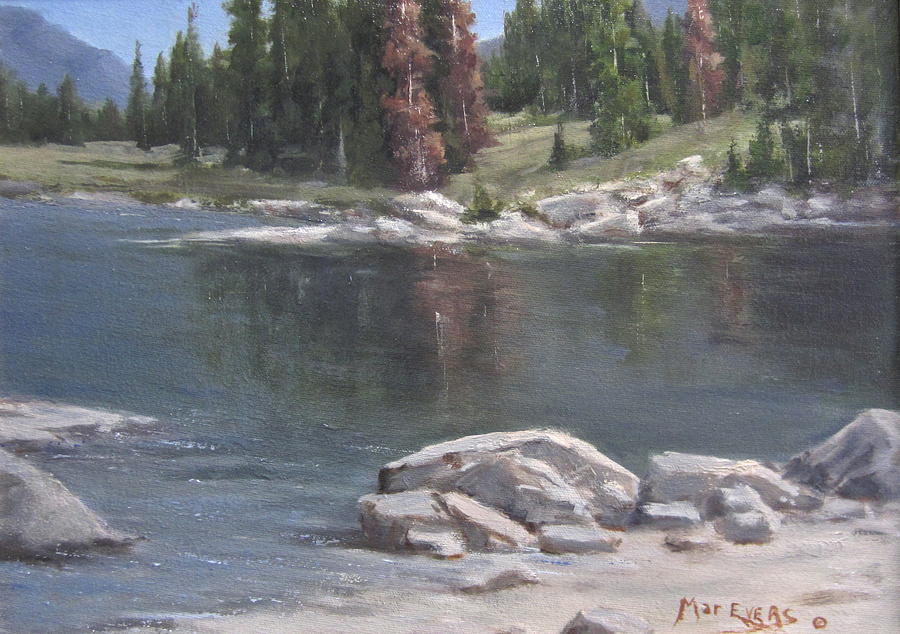 Mountain Painting - Shadow Lake  by Mar Evers