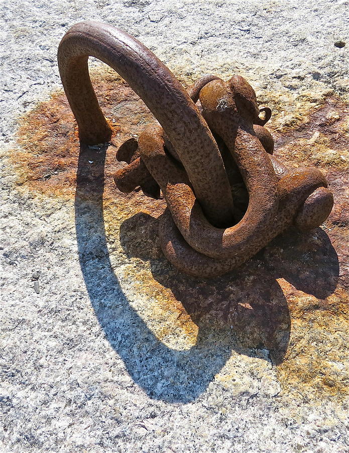 Rusty Hook Photograph - Shadow Of The Past  by Nancy Patterson