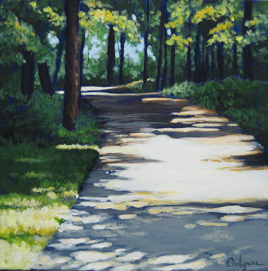 Tree Painting - Shadow Path by Carlynne Hershberger