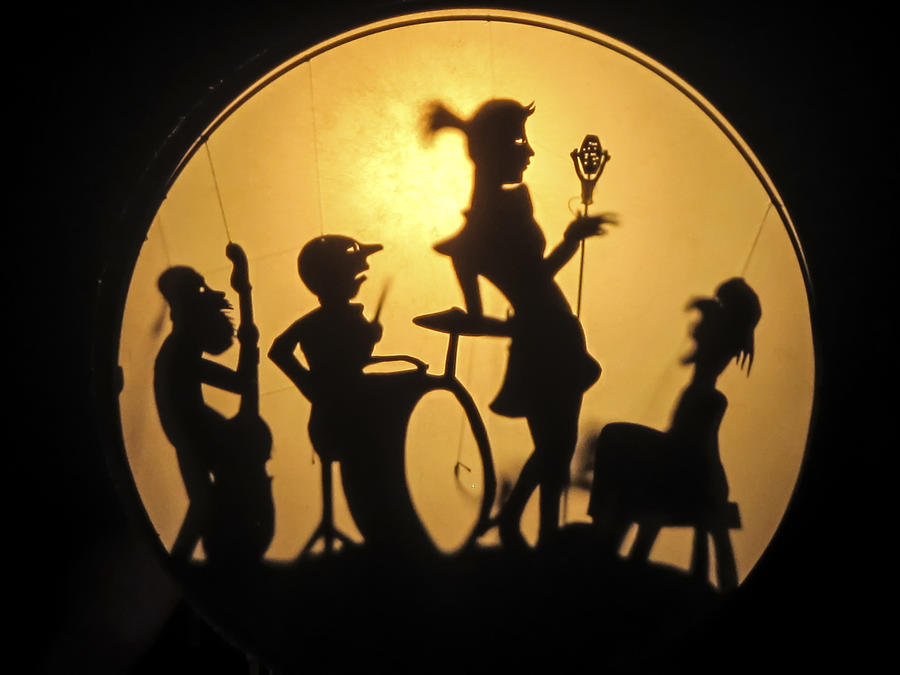 Vintage Photograph - Shadow Puppet Band Image Art By Jo Ann Tomaselli by Jo Ann Tomaselli