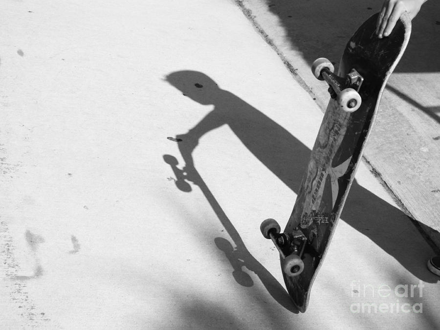Shadow Skateboarder Photograph by WaLdEmAr BoRrErO