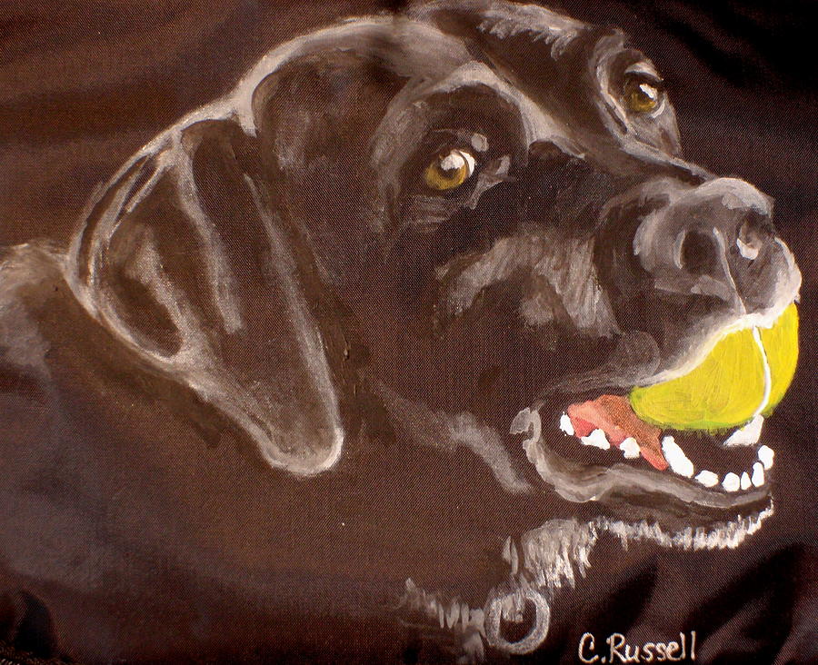 Shadow with ball Painting by Carol Russell
