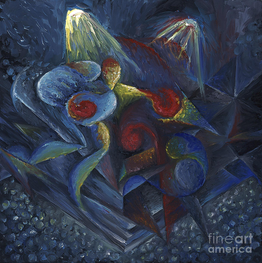 Oil Painting - Shadowboxing by Tiffany Davis-Rustam Oil Painting - Shadowboxing by Tiffany Davis-Rustam