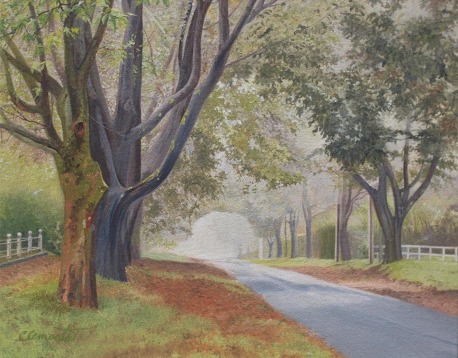 Summer Painting - Shadow and fog down beautiful Atlantic Avenue by Barbara Barber