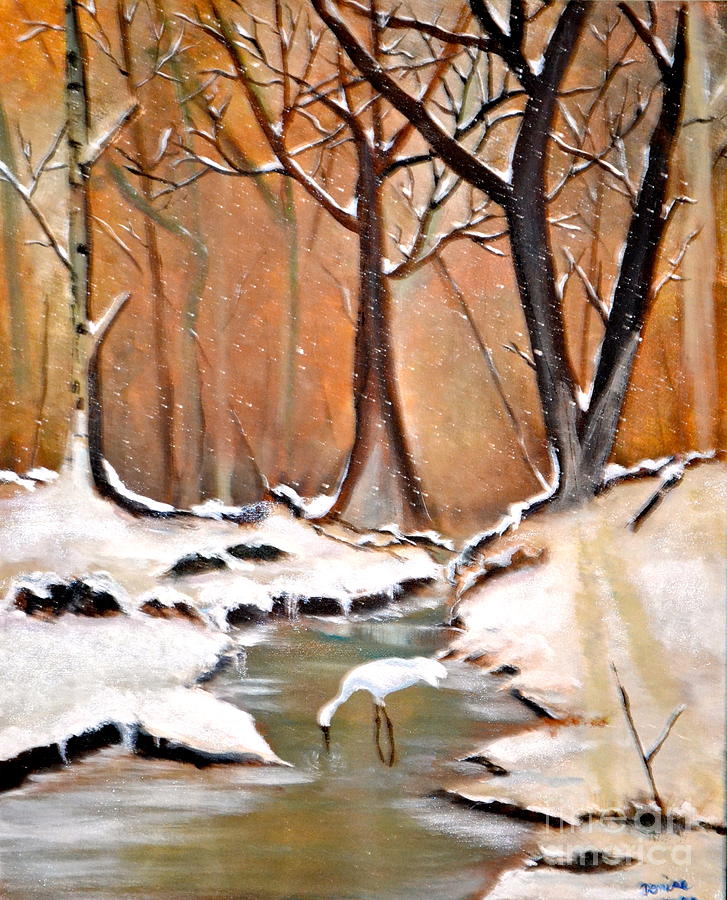 Shadows Beyond Winter Painting by Denise Tomasura