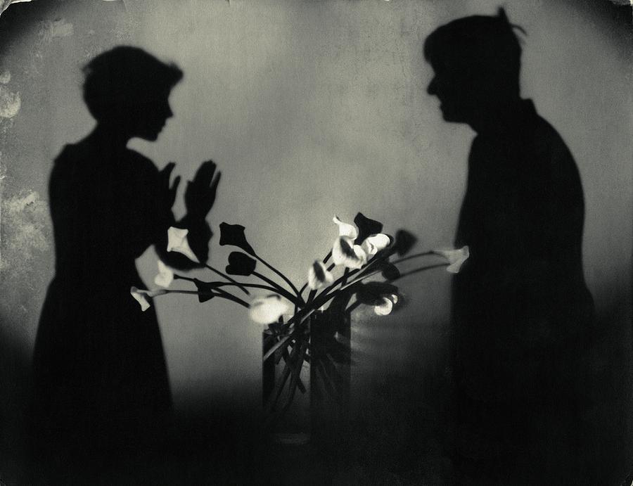 Shadows By Flowers In A Page Of Actorplasms Photograph by Edward Steichen