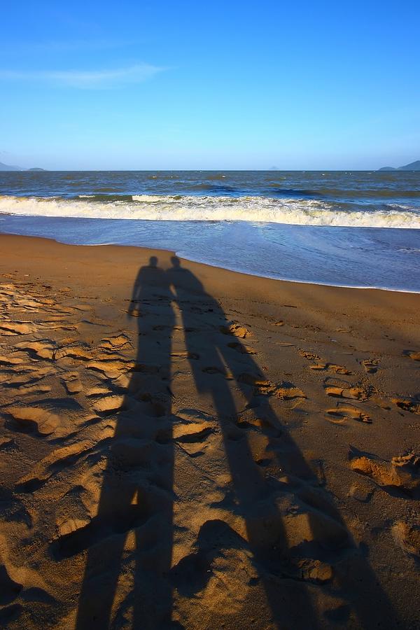 Summer Photograph - Shadows on the Beach by FireFlux Studios