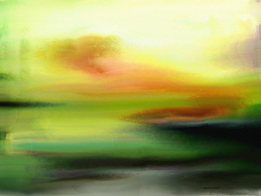 Abstract Painting - Shadows over the Land by Lenore Senior