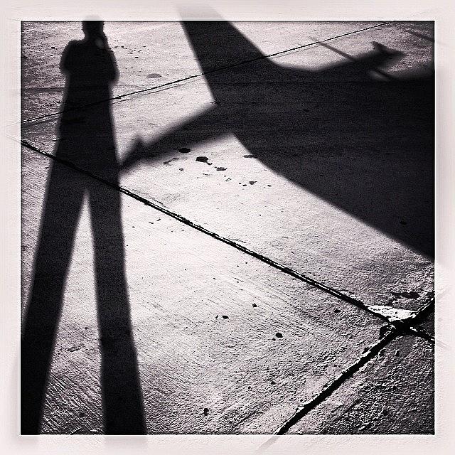 Airport Photograph - #shadowtime At The #airport by Kurt Iswarienko